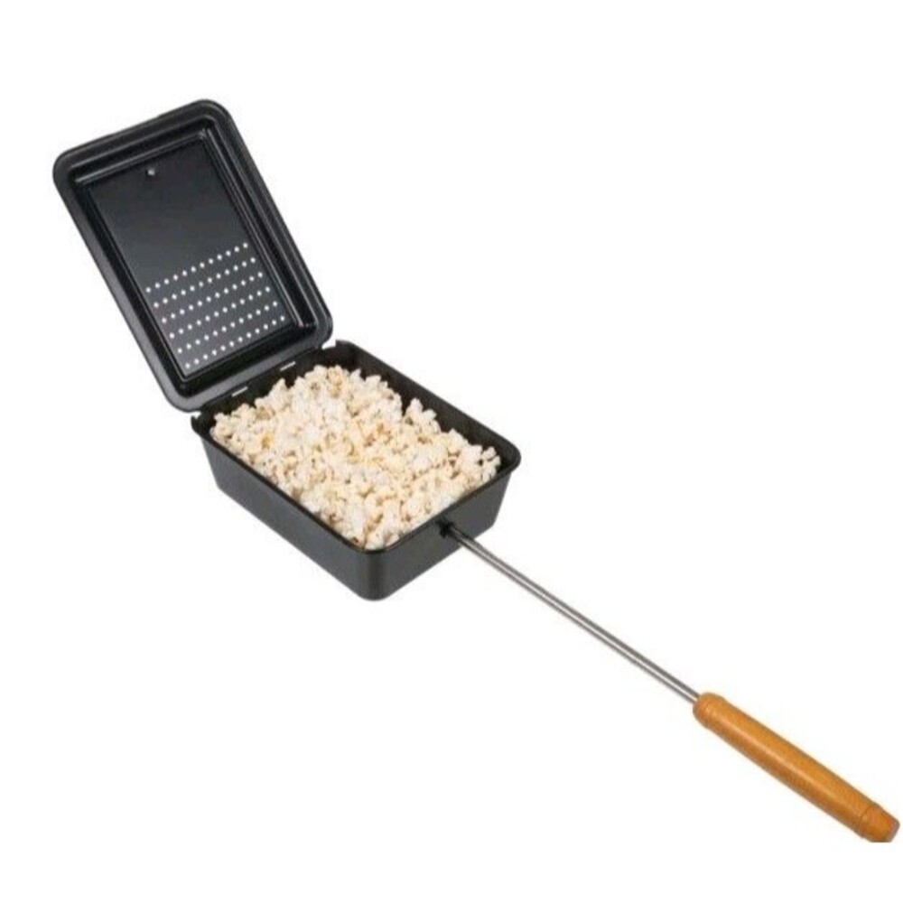 Campfire Popcorn Popper - Old Fashioned Popcorn Maker with Nonstick Finish